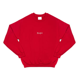 "Hope crewneck" with ; sleeve detail