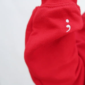 "Hope crewneck" with ; sleeve detail